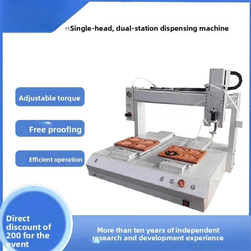 JYD Full-automatic Industrial UV Glue Dispenser 502 Silicone Fast-Drying AB Glue Machine Motor Engine Core Components 220V 500W