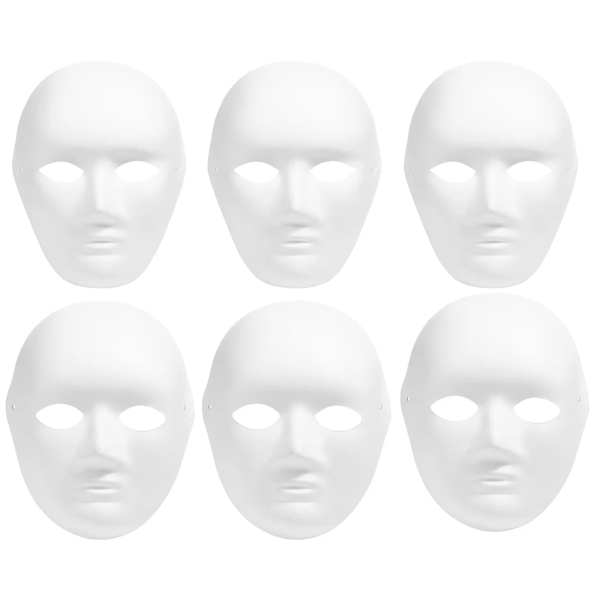 

LUOEM 12pcs Full Face Halloween Costumes DIY Blank Painting Mask Halloween Hip-Hop Dance Ghost Cosplay Fancy Dress Masquerade Pa