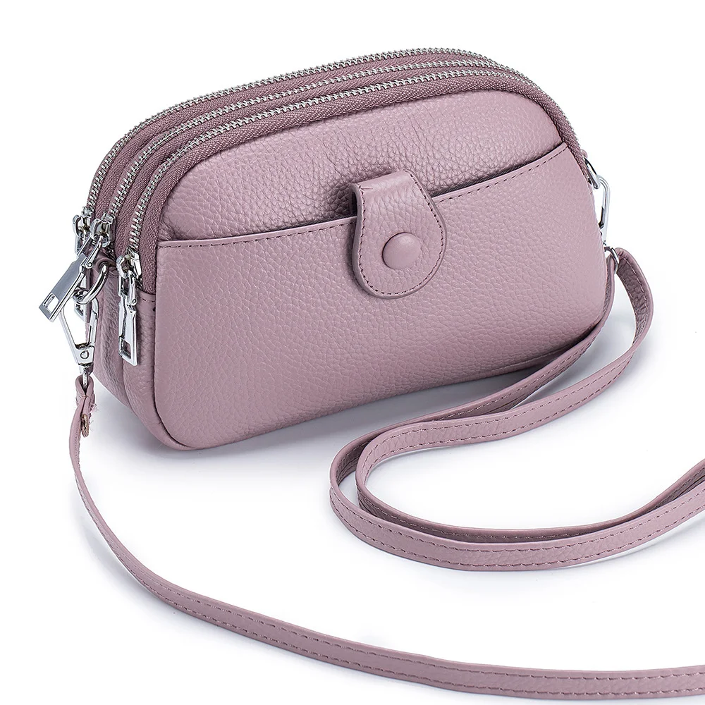 Woman Messenger Bag Genuine Leather Crossbody Bag Quality Clutch Bag Style Fashion Trend Women Handbag Dual Purpose Leisure Bag