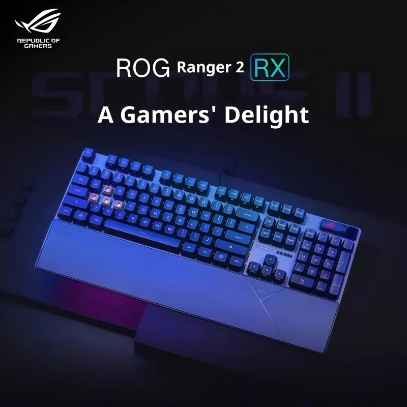 

ROG Ranger2 RX Gaming Keyboard Backlight Wired Pbt Material Anti Oil IP57 Waterproof Keyline Separation Three Level Foot Support