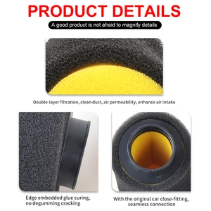 Nibbi filtro de ar de espuma 35/45/49mm universal substituição da motocicleta filtro de ar de alto desempenho limpador de entrada do carburador 6 principais vendas filtro de ar shineray - №1