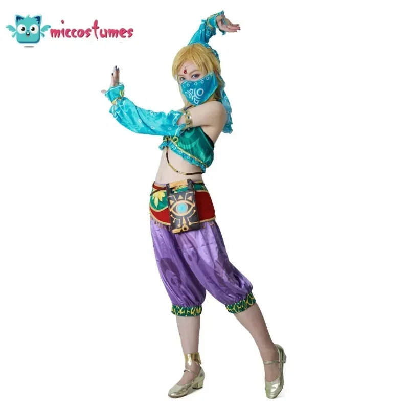 Miccostumes Kobiecy strój Link Kostium Cosplay Fullset dla kobiet Halloween Pustynia Kostium Cosplay