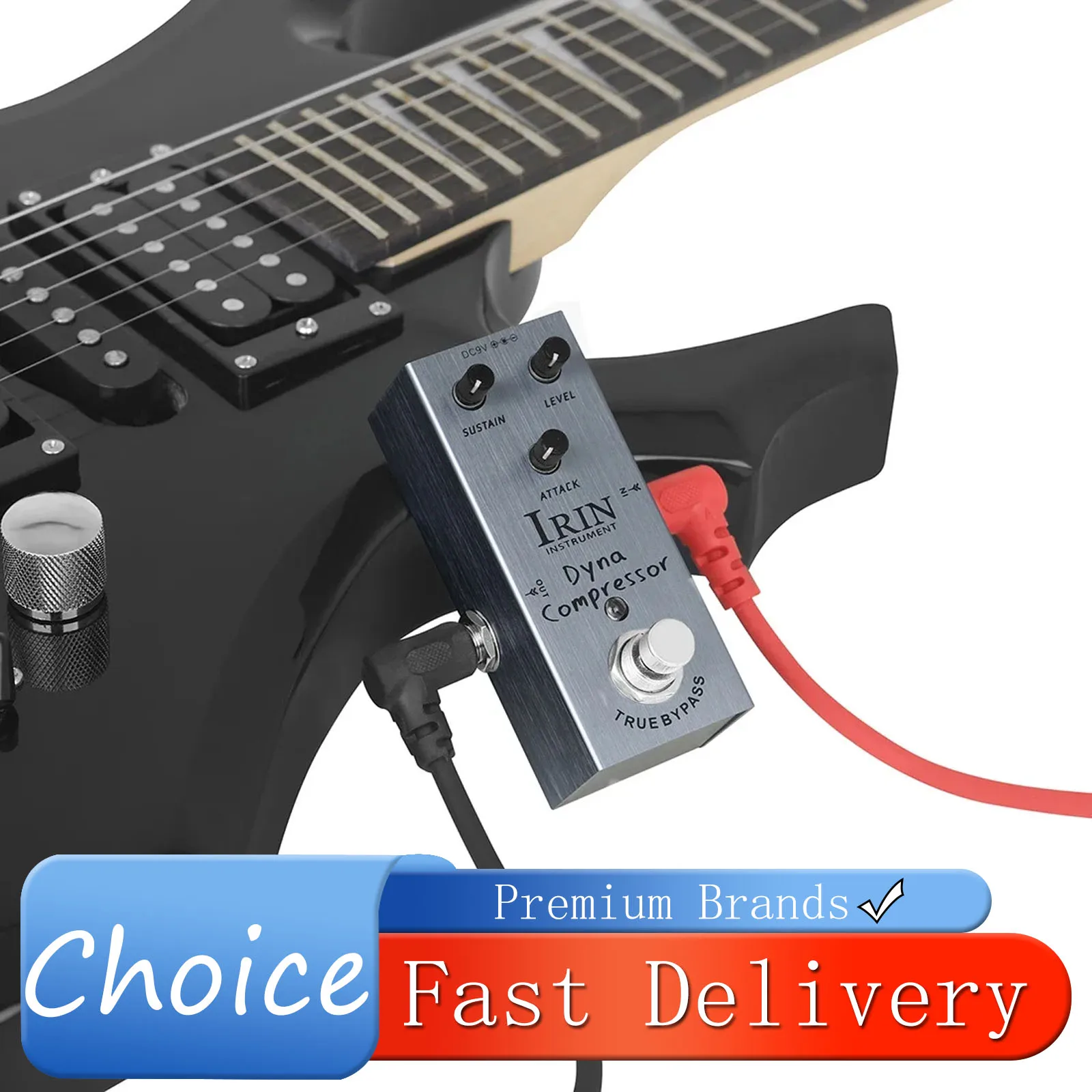 

IRIN AN-06 Dyna Компрессор Педаль эффектов для электрогитары Компрессионная классическая педаль эффектов Rose Line True Bypass Запчасти для гитары