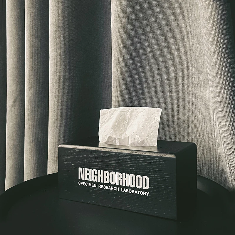 NBHD streetwear Wooden Creative Vintage Drawout Paper Box Household Living Room Tea Table Paper Towel Simple Storage Box