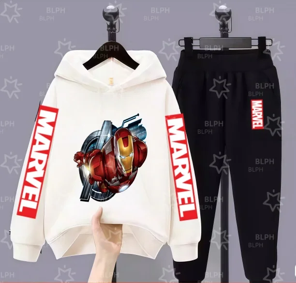 

Marvel Avengers Kids Hoodie Set Sweatshirt Tracksuit Kids Breathable Suit