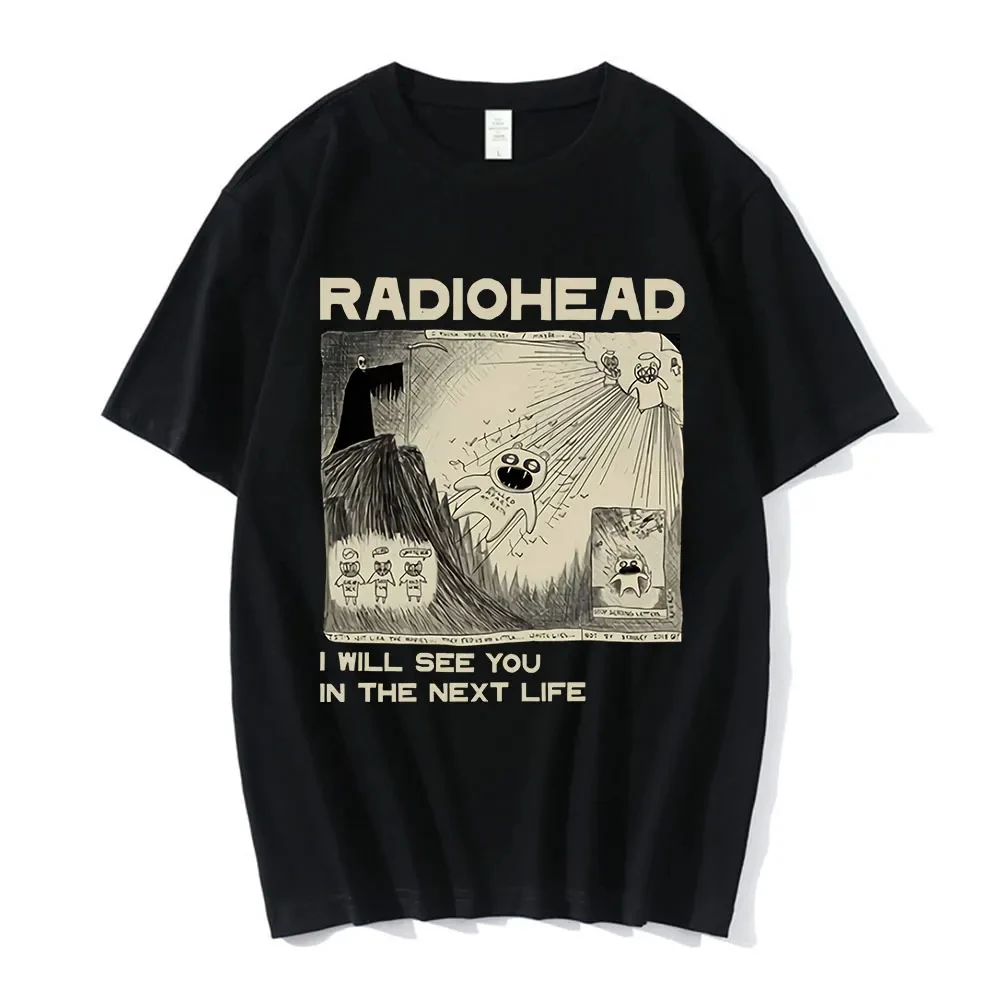 Vintage Rockband Radiohead T-Shirt Herren T-Shirts Hip Hop The Bends Musikalbum Print T-Shirt Oversize Top – Detail 11