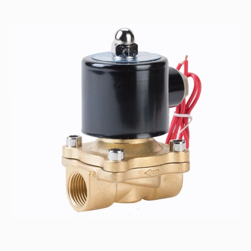 Full Copper Normally Closed Solenoid Valve 2W160‑15 Water Gas AC220V DC24V DC12V 1/4\