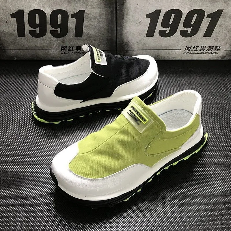 

TRAKKER 2026 NEW Men's Slip-On Chunky Sneakers, Lightweight Breathable Casual Shoes, Non-slip Thick Sole Streetwear Trainers