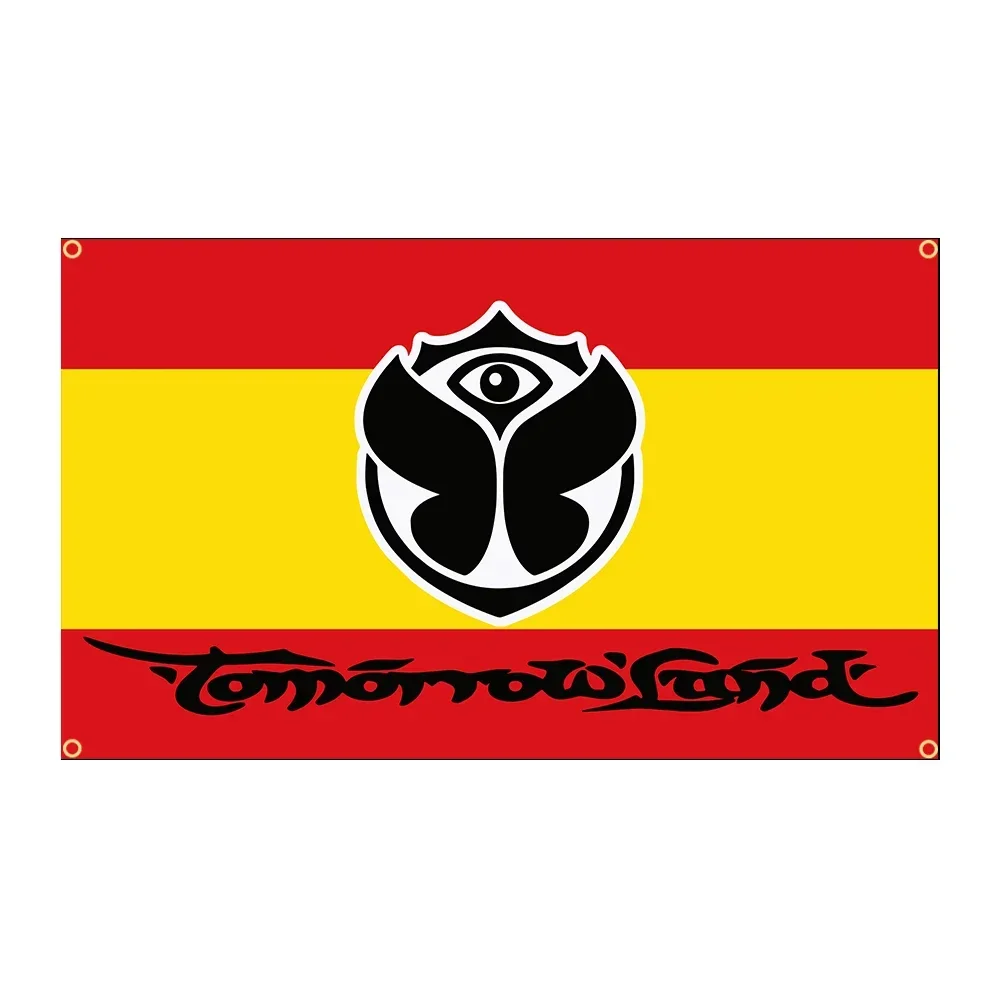 FLAGDOM 90x150 سنتيمتر تومورولاندز العلم البوليستر المطبوعة حركة مهرجان الموسيقى راية للديكور #2