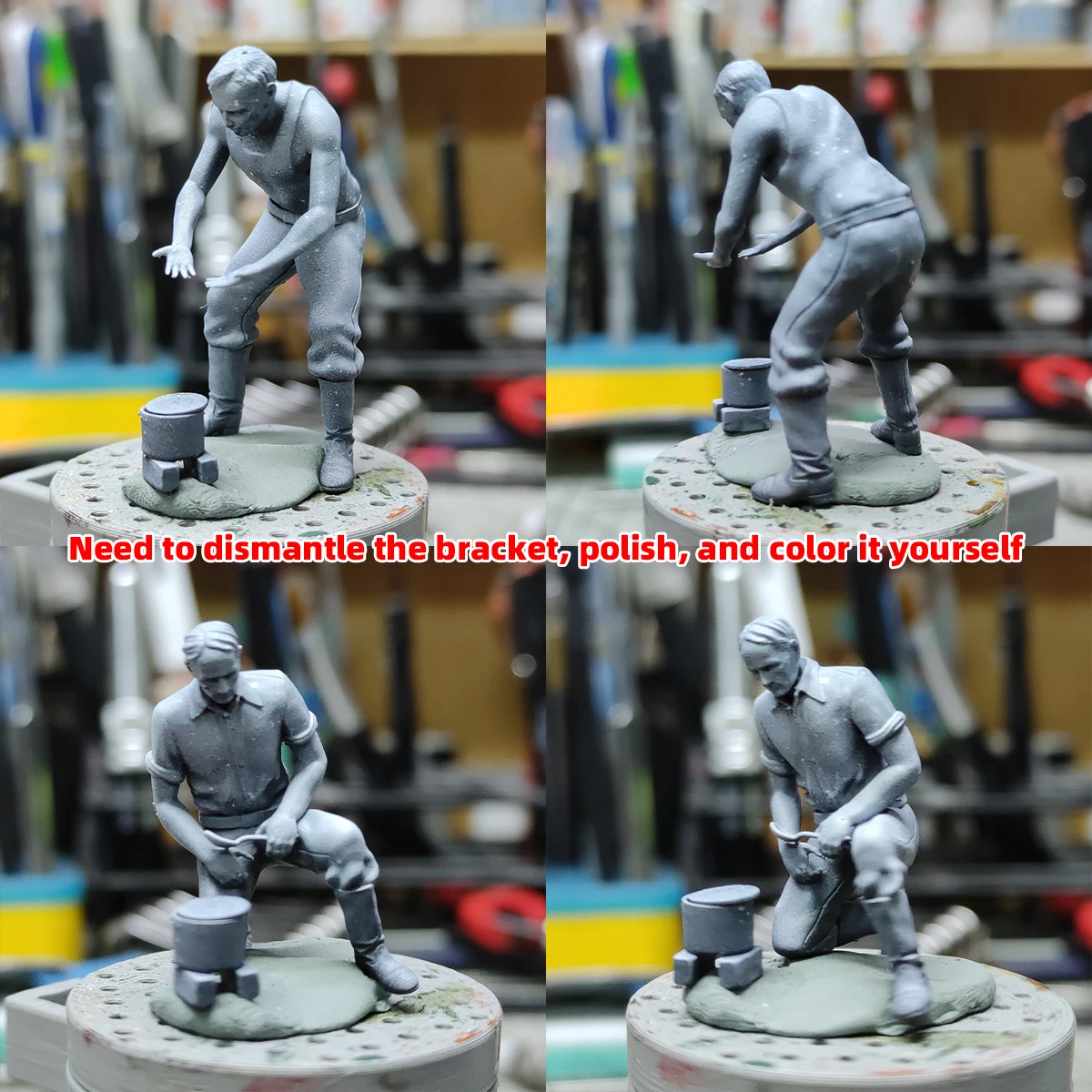 Maßstabsgetreue Miniatur-Modellbausätze Figuren Diorama Migrantenarbeiter Zivilisten Allmähliche Menschen Figurenset 1/35 1/43 1/48 1/64 1/72 1/87 Ho Z – Detail 11