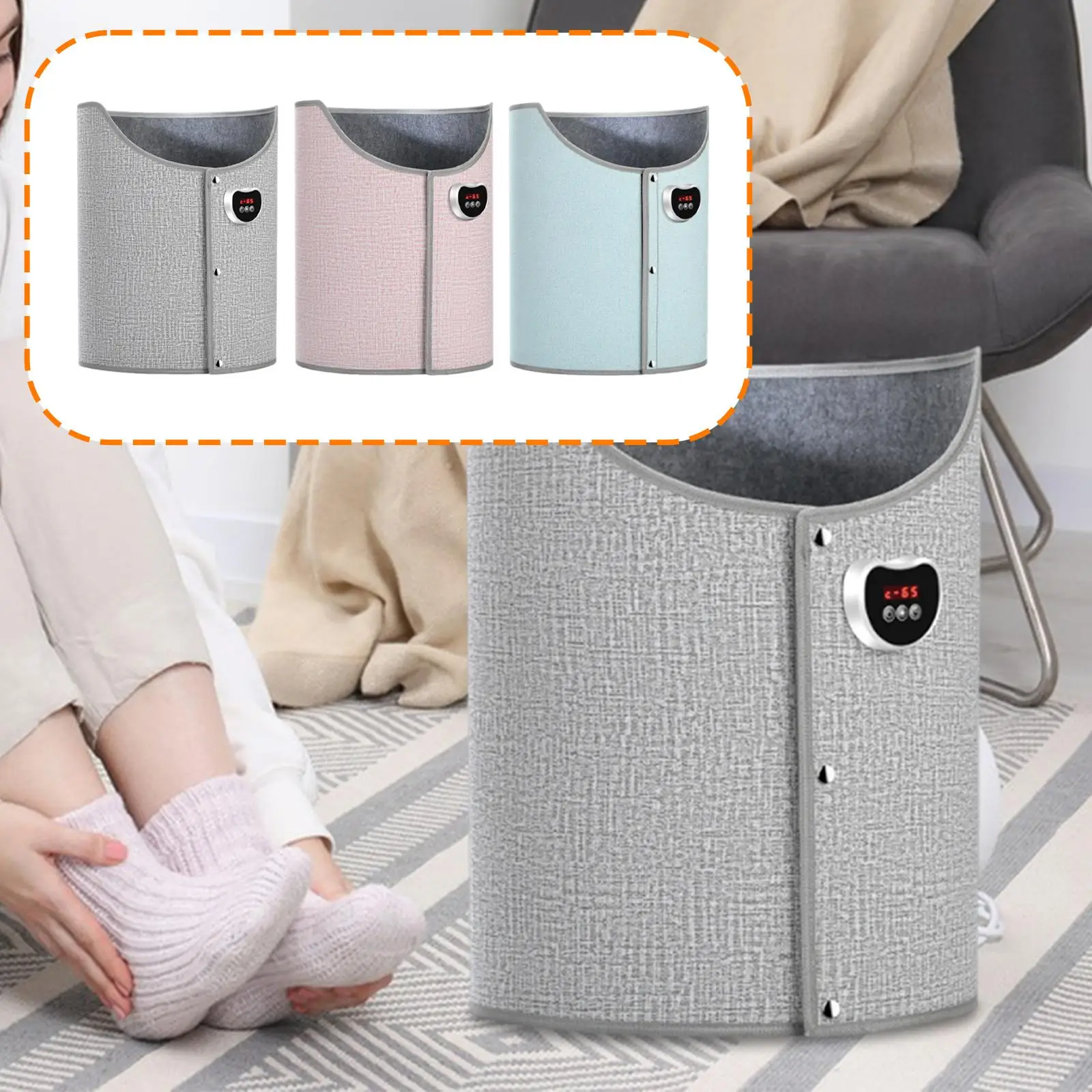 

Грелка для ног под стол с подогревом и пледом, портативный обогреватель для ног для отелей, общежитий, студий, дома