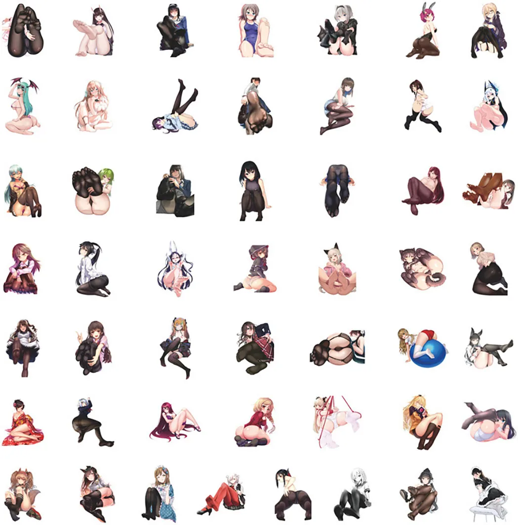 50/100PCS Anime Sexy Girl Foot Stickers Decoration Suitcase Scrapbooking Phone Laptop Guitar Kawaii Sticker Kid Toy Gift - Image 3
