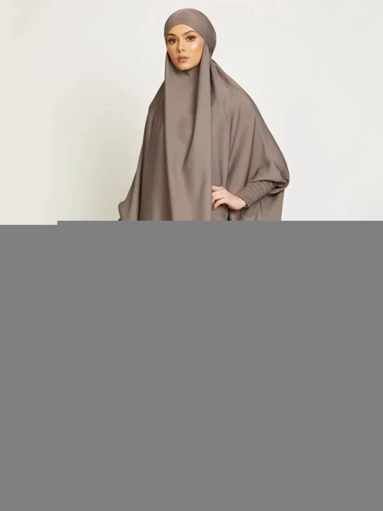 Ramadan Jilbab Muslim One Piece Prayer Dress Garment Women Khimar Hijab FullCover Hooded Abaya Dubai Niqab Islam Modest Djellaba