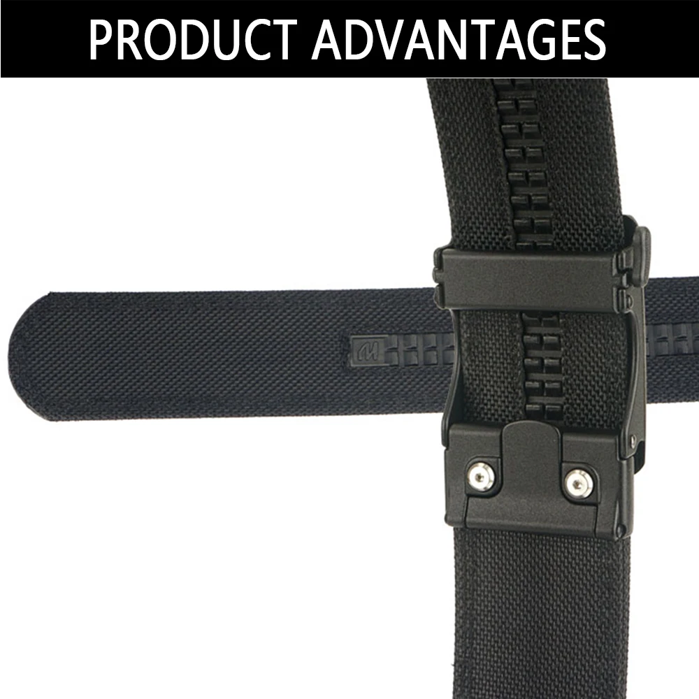 TUSHI 4.3cm New Tactical Belt for Men Metal Automatic Buckle Black Military Army Gun Belt Thick Nylon IPSC Waistband Girdle