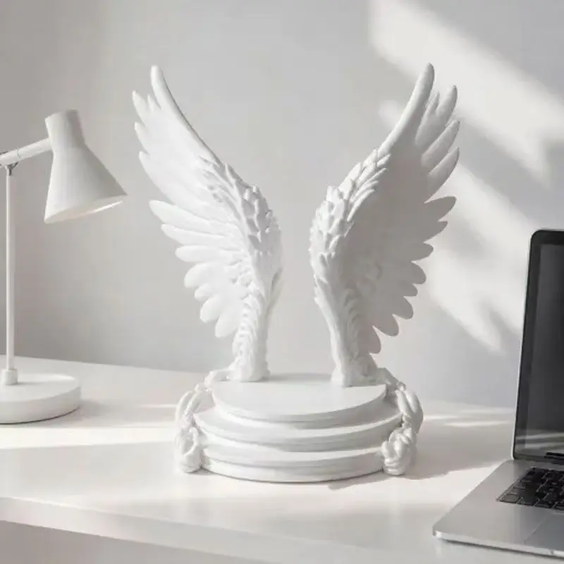 3D Printed Creative Soaring Angel Wings Desktop Display Stand  Toy Collectible Display Rack Desktop Organizer Storage Home Decor