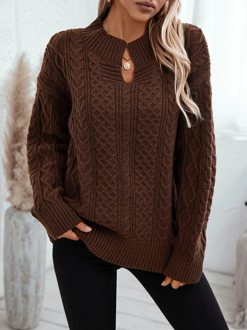 

Vsstiar Warm Winter Women Sweaters Long Sleeve V Neck Solid Knitted Casual Pullovers Top Autumn Fashion Loose Female Clothes