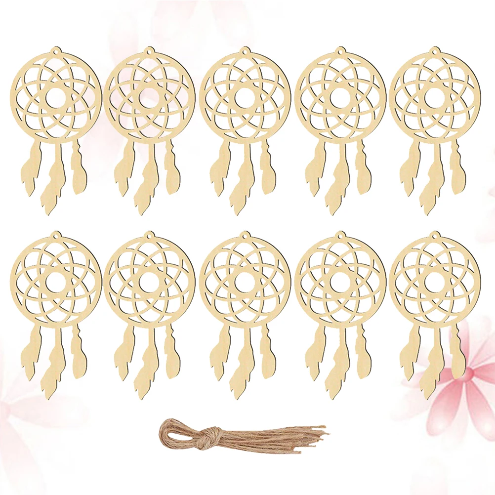 

20 Pcs Home Accessories Dreamcatcher Kit for Wooden Dreamcatchers Cut Out Ornaments Decor