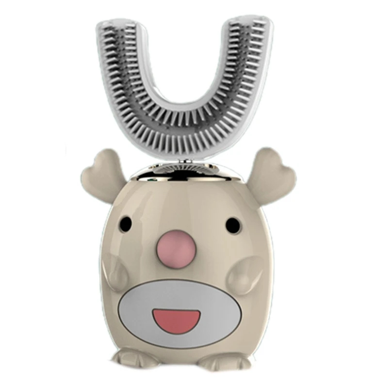 Cepillos dientes blanqueadores ultrasónicos en forma para niños, cepillo dientes eléctrico automático, limpieza en 60