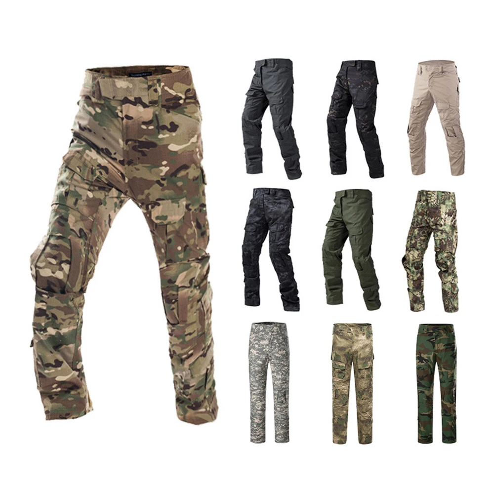 Tactical Camouflage Pants Outdoor Hunting Training Suit Combat Pants Ripstop Cargo Pants Men's Working Clothing Hiking Trousers