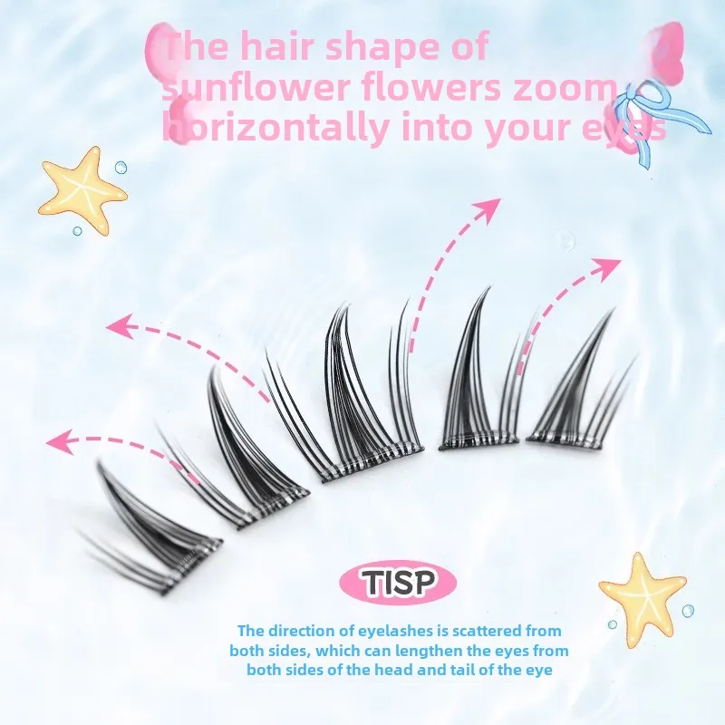 REPLDeer-Faux Cils Sans Colle, Tige Noire Fine, Optique Naturelle, Photogénique, Manga, Pure Lust