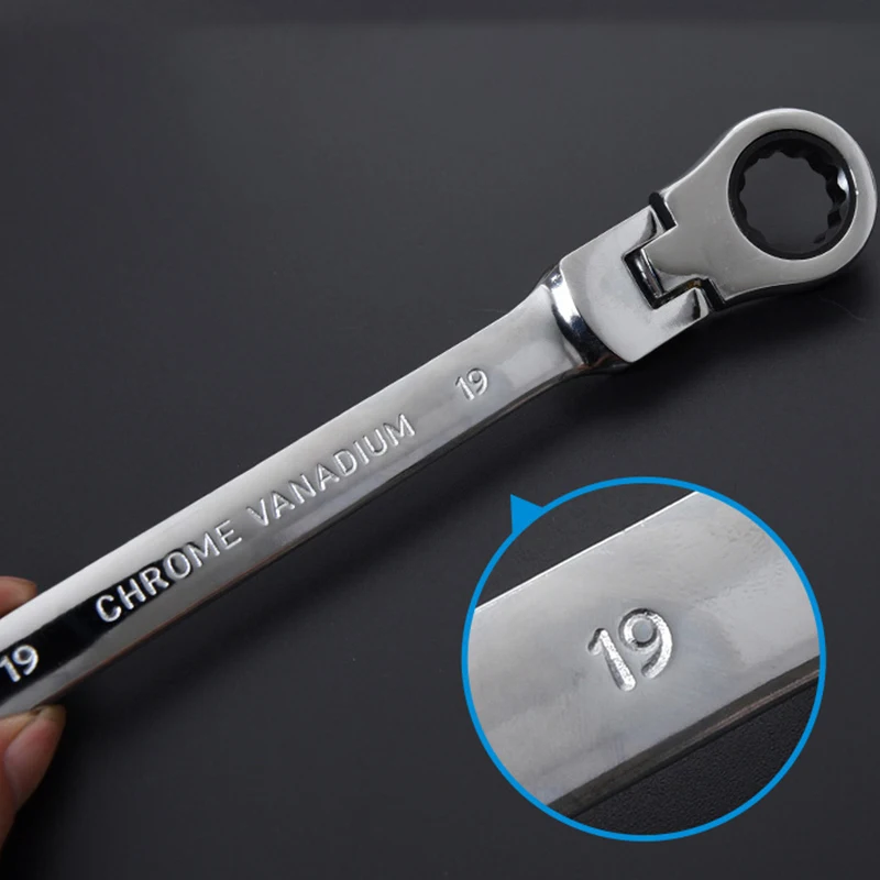 6 To19mm Ratchet Torque Wrench Set Double Hicycle Mechanic Manual Repair Manual Toolead 180° Laborsaving Car B