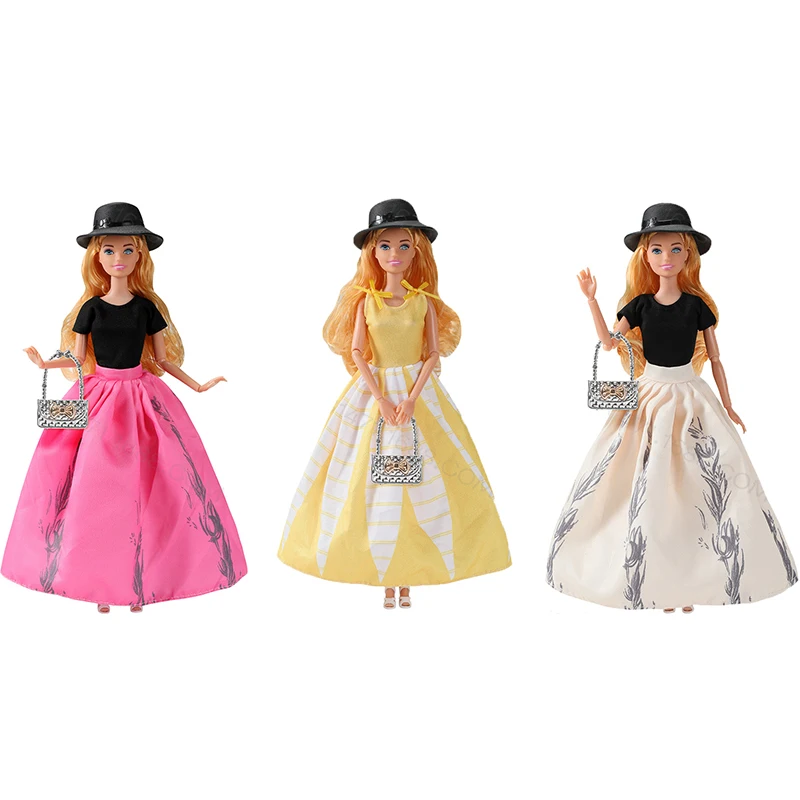 Fashion Trend Dress Skirt Princess BJD Doll Model Set Multi-jointed Movable Exquisite Makeup Blonde Doll Kids Birthday Gifts