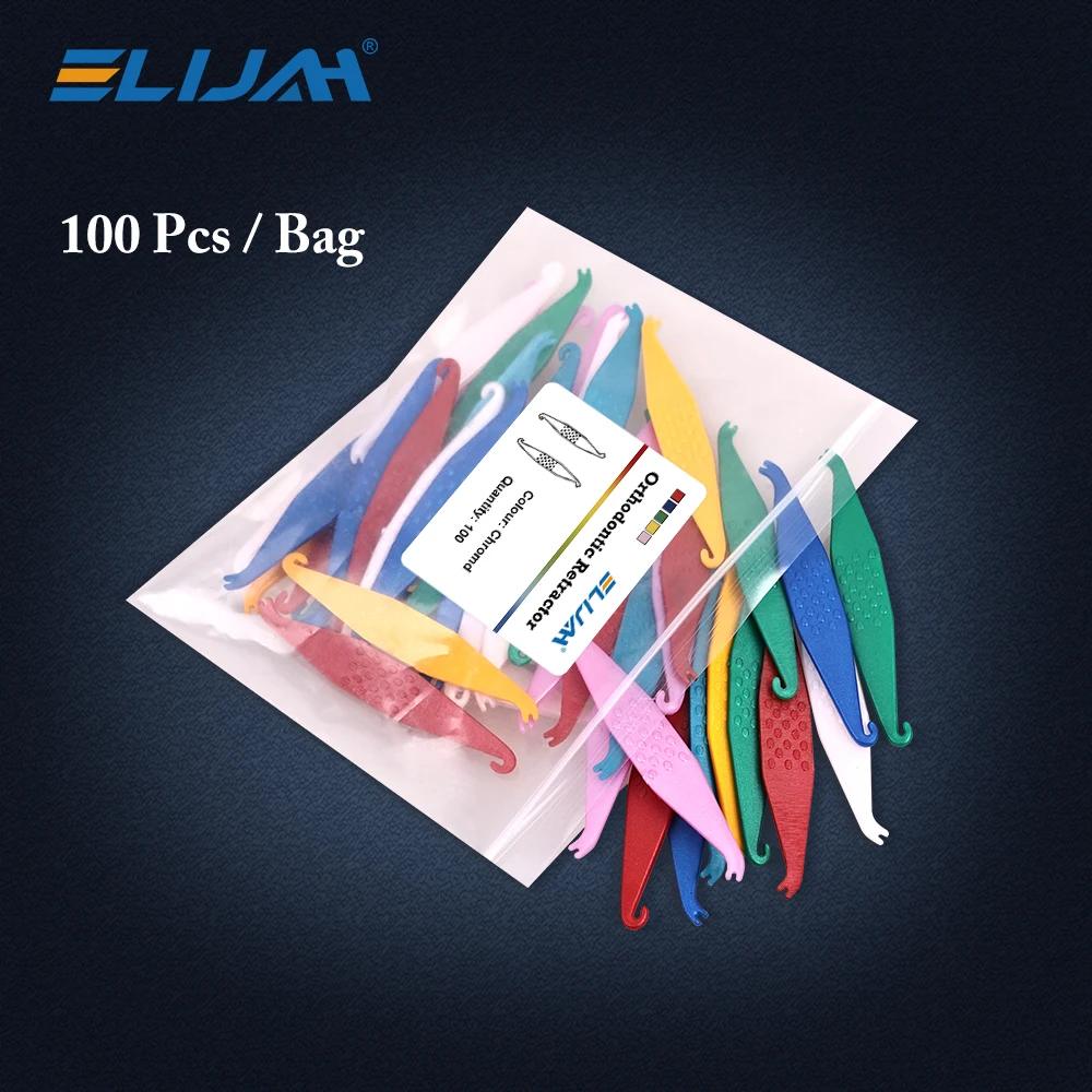 

ELIJAH 100Pcs Dental Rubber Band Hook Orthodontic Disposable Elastic Hook Rubber Ligature Ring Draw Hook Dentistry Accessory