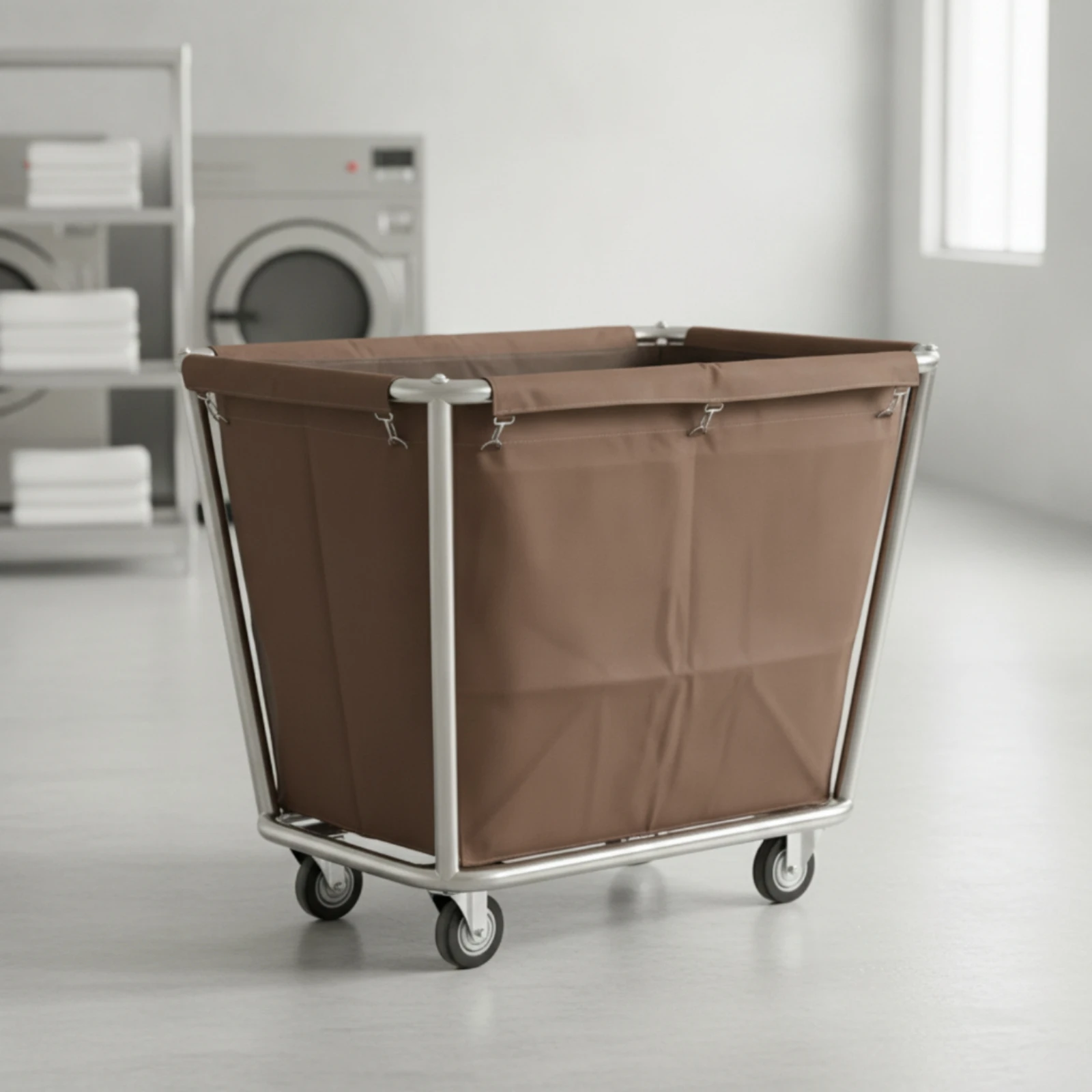 Laundry Cart with Wheels Open-Top Hotel Laundry Cart Mobile Large-Capacity for Housekeeping, Hotels, Corridors