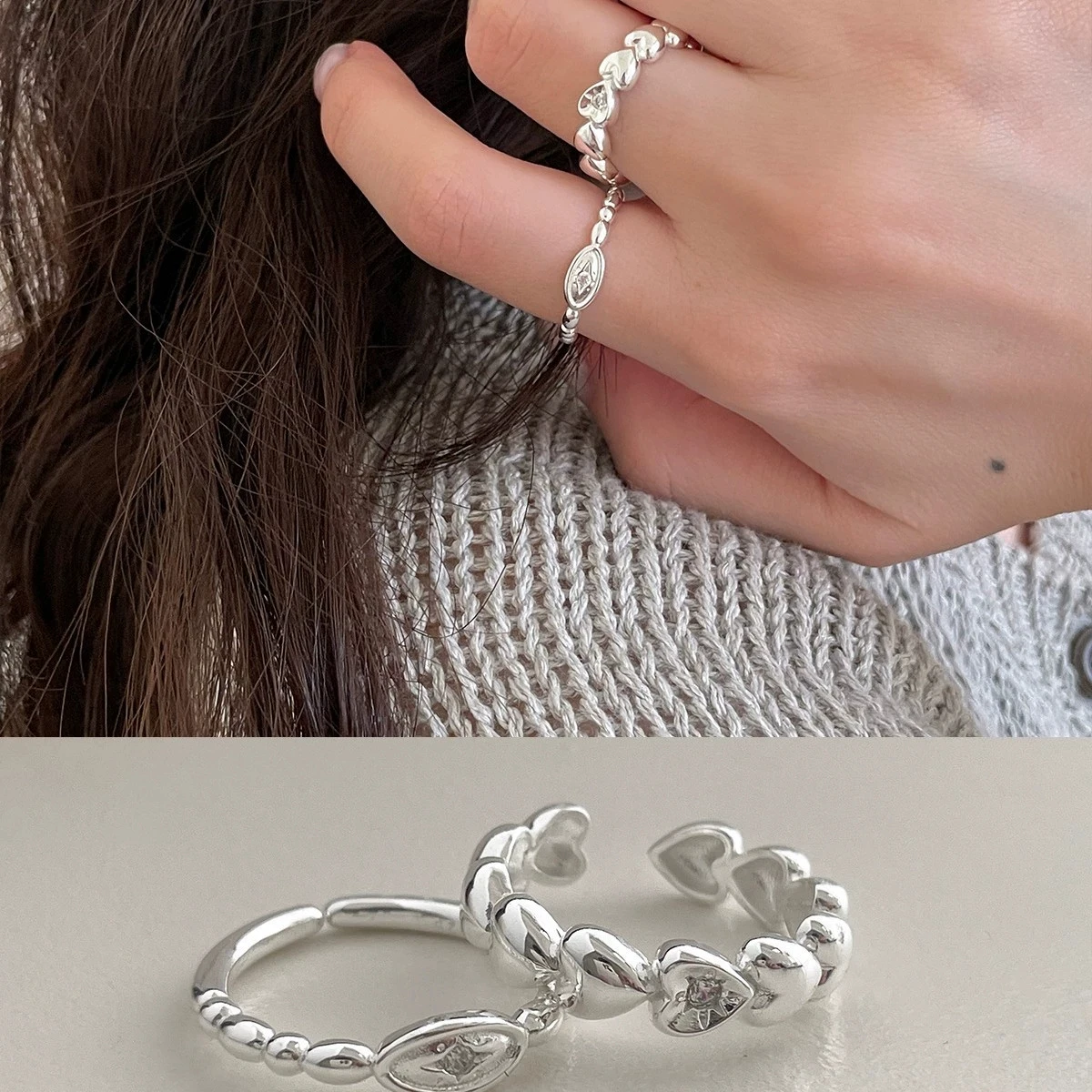 Sweet Heart Shaped Adjustable Open Rings For Women Girl Fashion New Jewelry Bosom Friend Gift Party Holiday кольцо