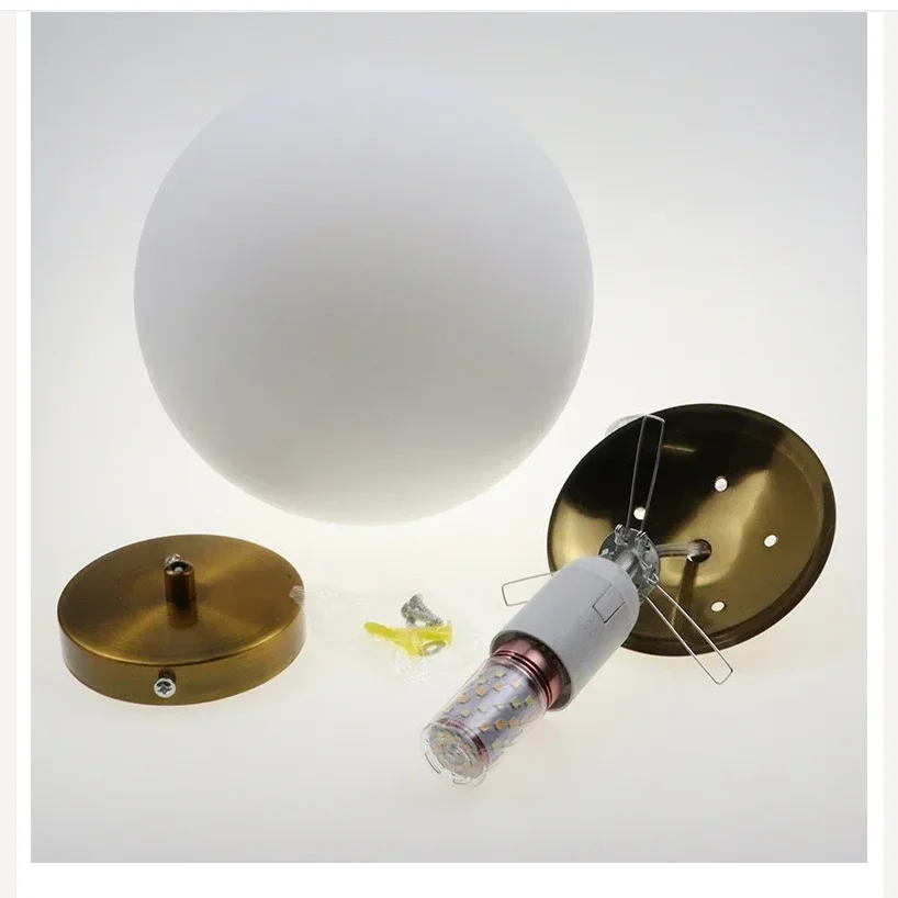 

Подвесные светильники в скандинавском стиле со стеклянным шаром, современные белые подвесные светильники для ресторана, деко светильник для ресторана, светильник для спальни, светодиодный подвесной светильник