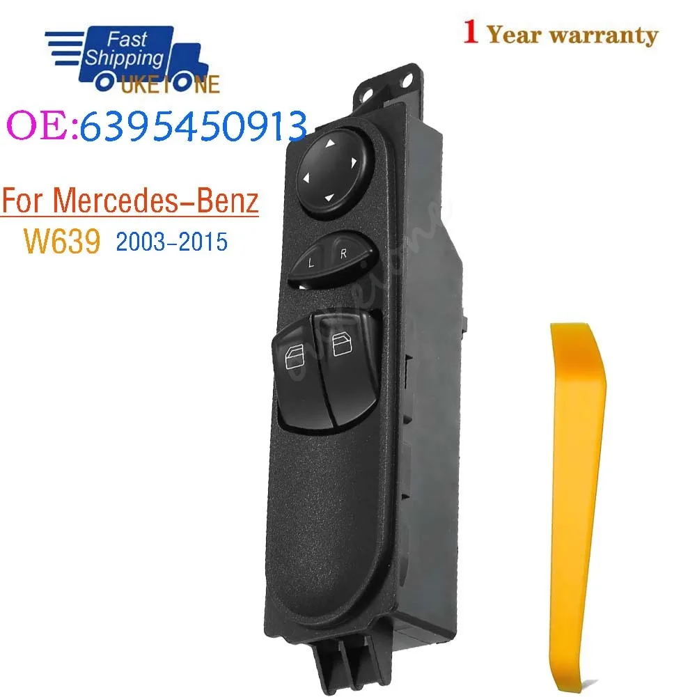 

6395450913 для Mercedes-Benz Valente Vito W639 2003-2015, передний левый главный выключатель питания двери, окна, двери водителя, автомобильные аксессуары