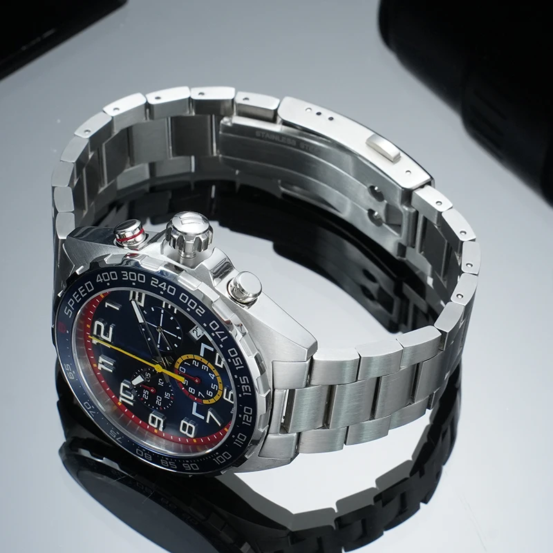 Металлический браслет для часов TAG HEUER Formula 1 Gulf Oil, 21,5 мм, CAZ101, из нержавеющей стали, в стиле F1 Bull.