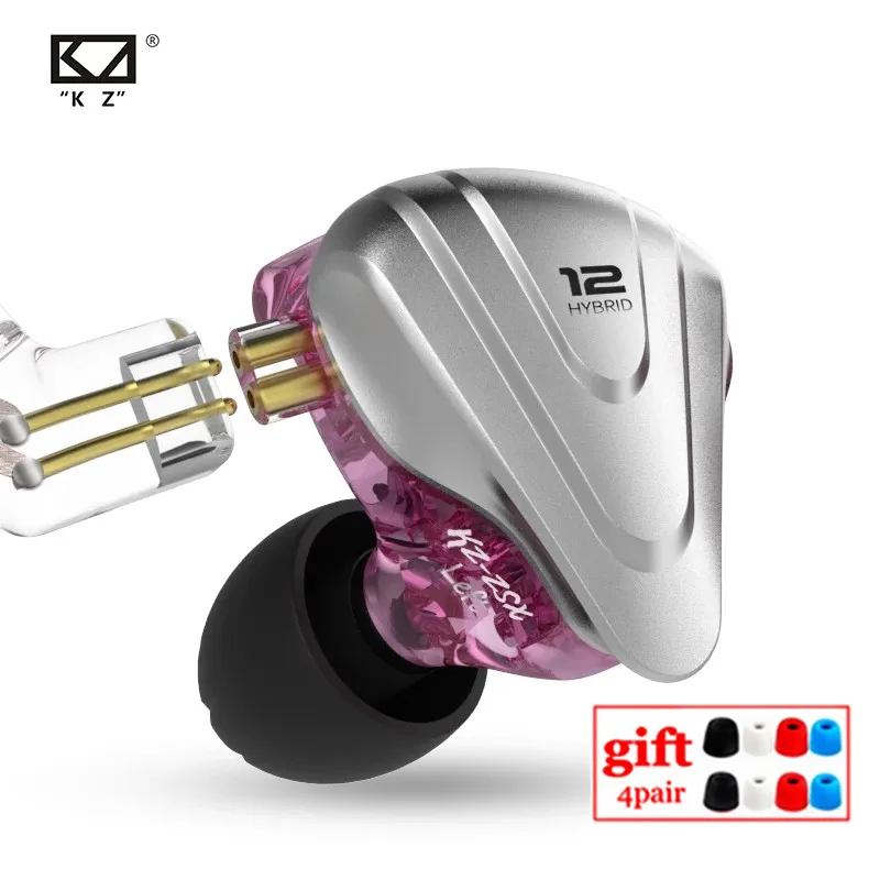 KZ ZSX 1DD+5BA HIFI Bass Earbuds Hybrid Drivers In-Ear Monitor Noise Cancelling Earphones Metal Headset KZ ZAX ZS10 PRO ASX DQ6