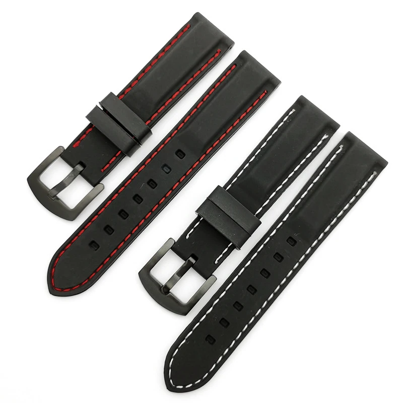 Silikon Strap 18mm 20mm 22mm 24mm 26mm Universal Sport Uhr Band Ersatz Zubehör Handgelenk Band für Männer Frauen Armband