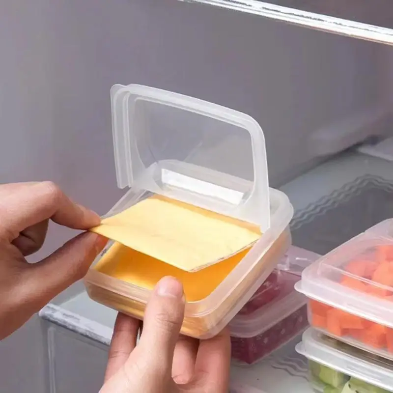Butter Cheese Storage Box Portable Refrigerator Fruit Vegetable Fresh-keeping Organizer Box Transparent Cheese Container