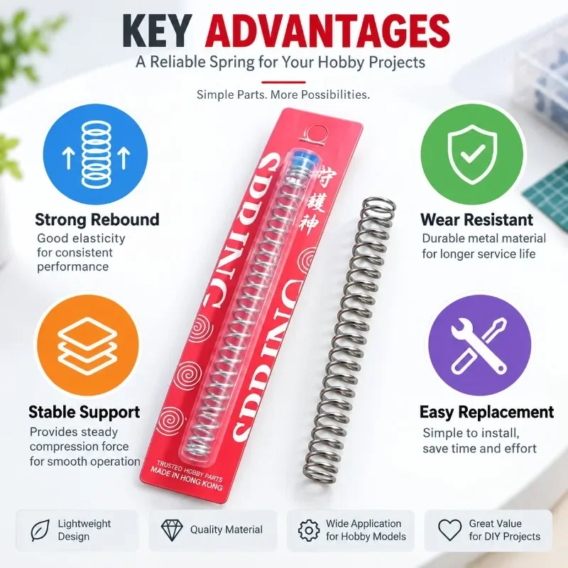 Compression Springs Are Evenly Wound, Long Service Life, Hobby Model Spare Parts, Toy Accessories