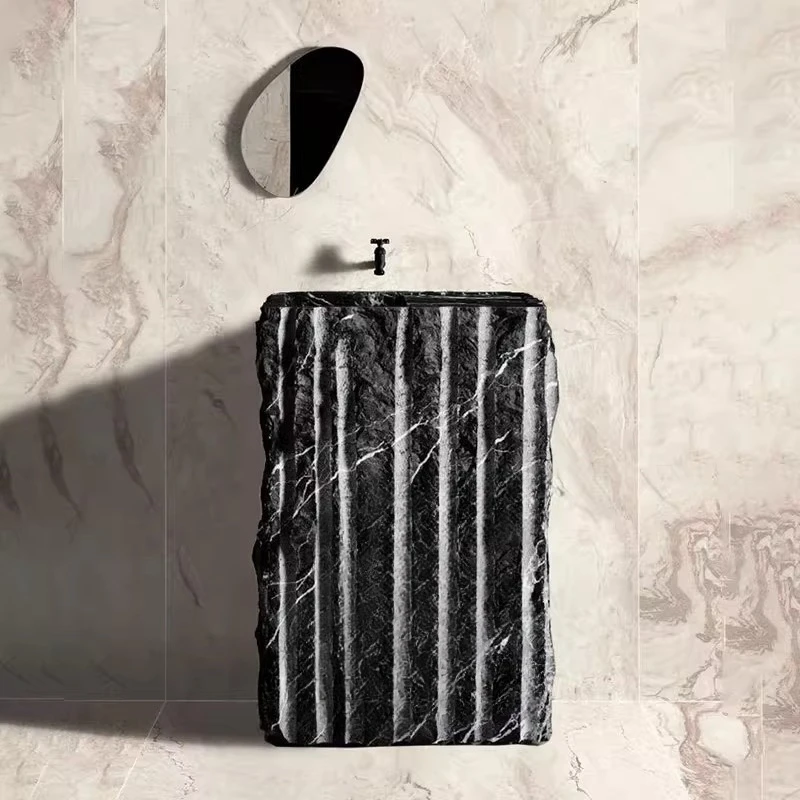 Natural Marble Pillar Basin Villa Bathroom Washbasin Washbasin Broken Washbasin