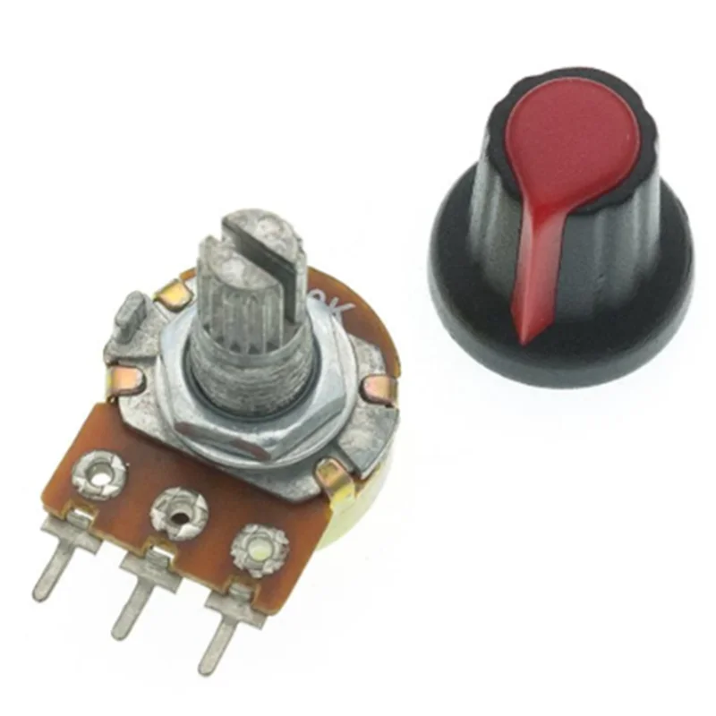 5ชุด WH148 1K 10K 20K 50K 100K 500K โอห์ม15Mm 3ขาโพเทนตัวต้านทานสำหรับ Arduino AG2หมวกสีขาว