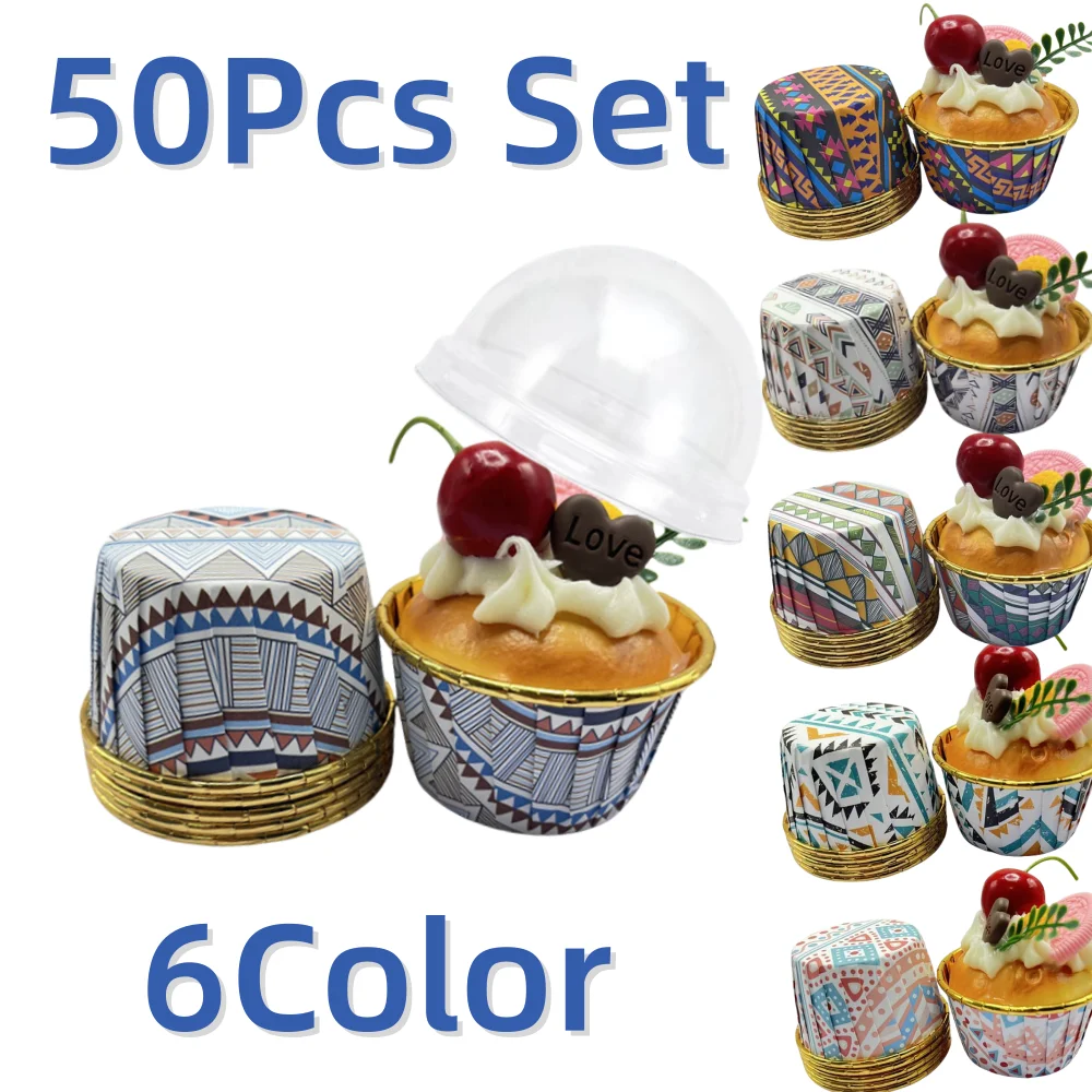 

50 pcs Small Mini Pack Muffins Cup Paper Cupcake Wrappers Baking Cups Cases Muffin Boxes DIY Cake Tools Kitchen Baking Supplies