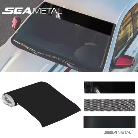 SEAMETAL Car Sunshade Protector Stickers Universal Front Windshield Decals Auto Front Window Protector Grid Matte Bright Sticker