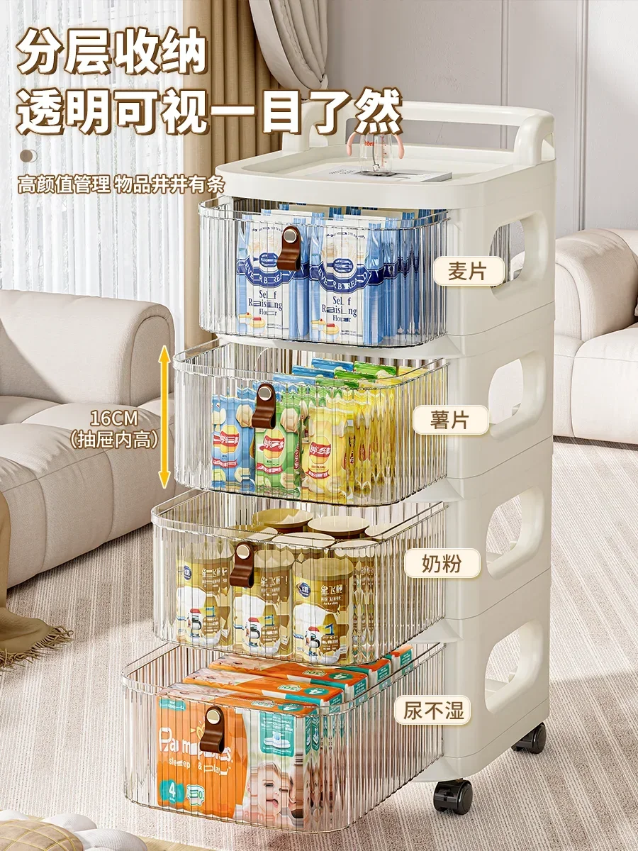 Hot sales Trolleys, snack shelves, wheels, mobile storage cabinets, baby items, layered drawers, storage toys