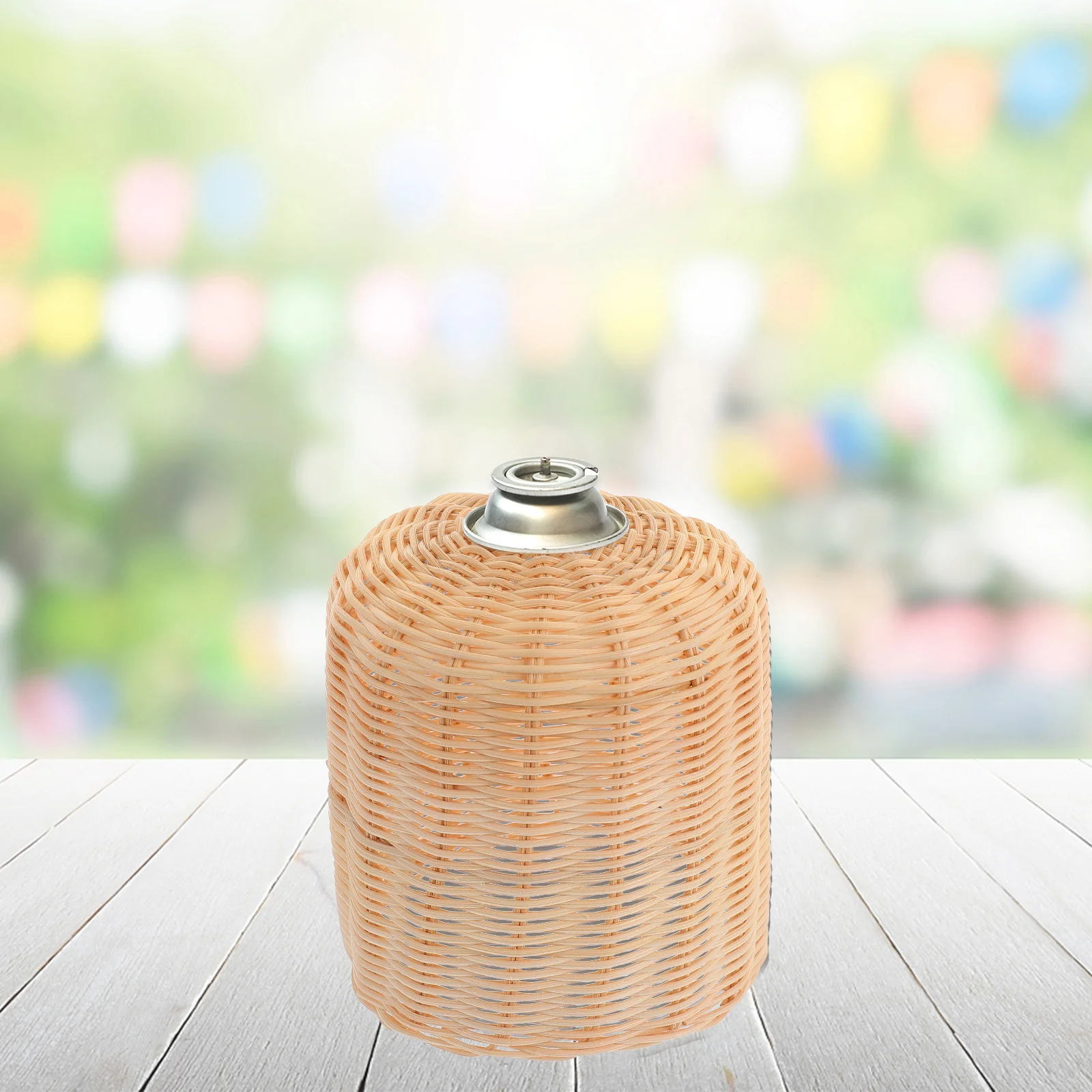 

Gas Cylinder Protective Cover Flat Rattan Anti-Collision Outdoor Camping Cooking Gas Tank Protector Fuel Canister Cover
