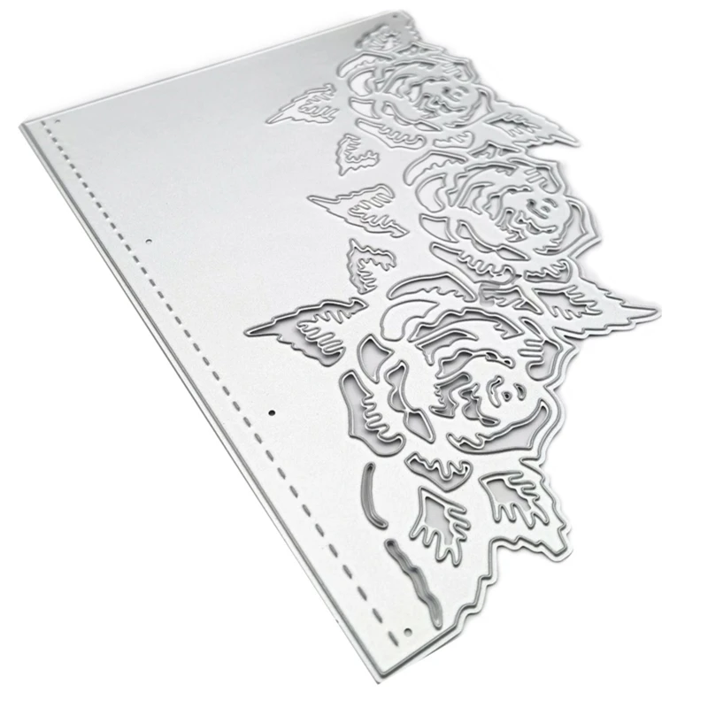 Oblique Rose Edge Boarder Metal Cutting Dies Stencil DIY Scrapbooking Embossing Tool Die Cuts Paper Card Album DropShipping