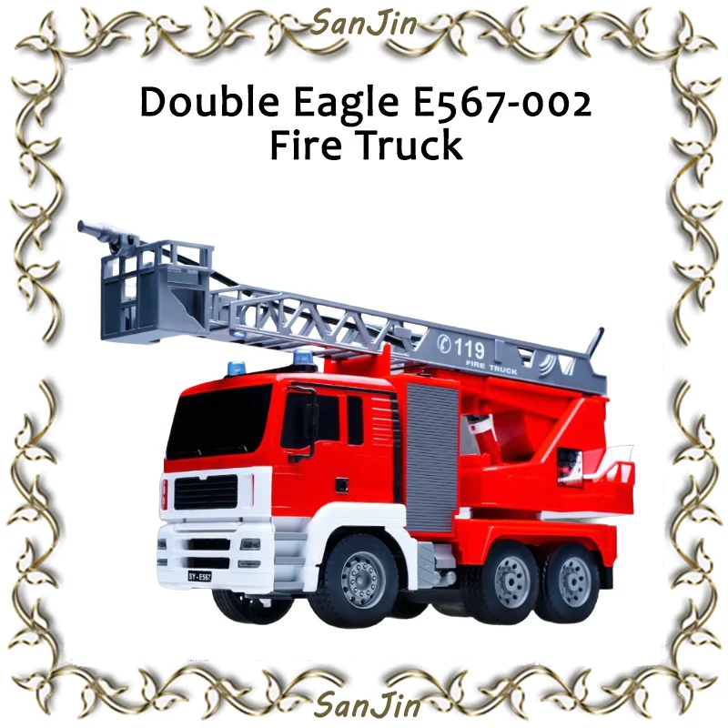 

Shuangying E567-002 Remote-controlled Sprinkler Fire Truck Simulation Cloud Ladder Fire Fighting Engineering Vehicle Boy Toy