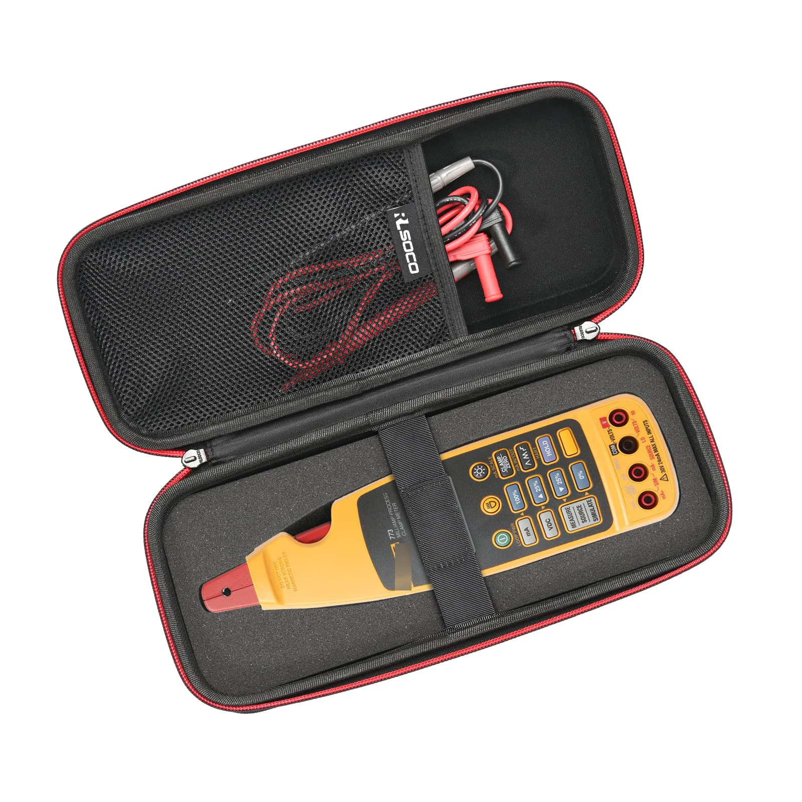 Hard Case for Fluke 771/772/773 Milliamp Process Clamp Meter with Scratch Protection and YKK Zipper Bag (Case Only)