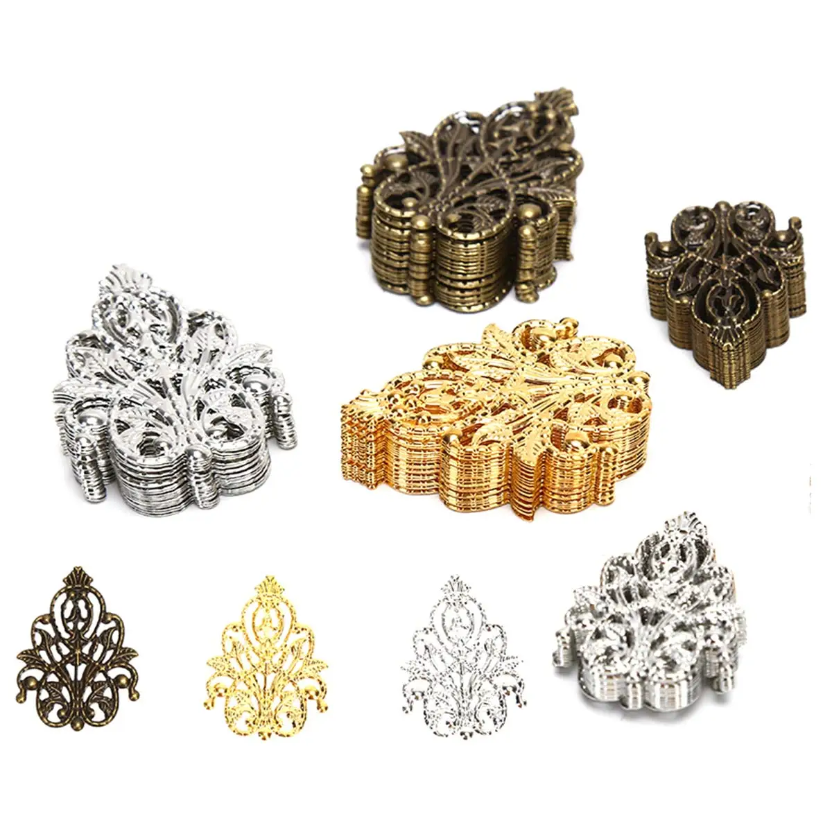 200pcs-new-hollow-connector-flower-filigree-wraps-metal-embellishments-4-colors-for-diy-headwear-jewelry-crafts-accessories