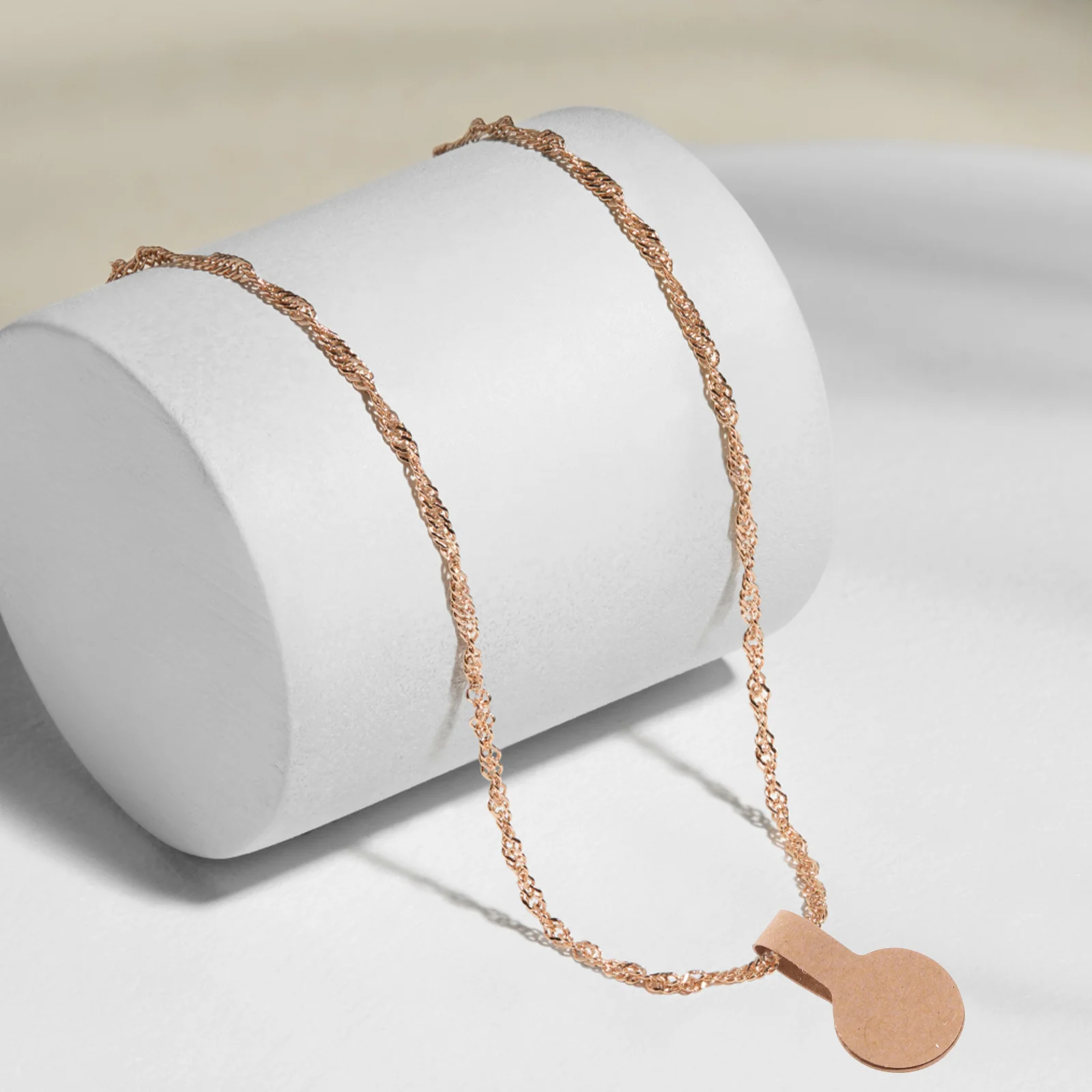 100Pcs Blank Label Paper Round Kraft Adhesive Labels for Jewelry Price Display Hanging Tags Rings Crafts Stationery Art Stickers