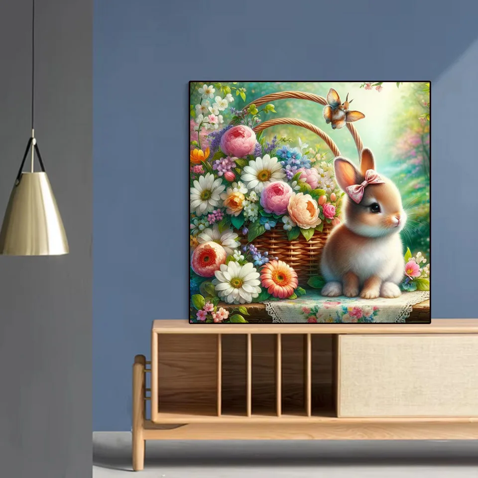 Easter Diamond Painting Animal Rabbit Full Round Square Diamond Mosaic Egg Set New Arrivals Cross Stitch kit Art Wall Decor
