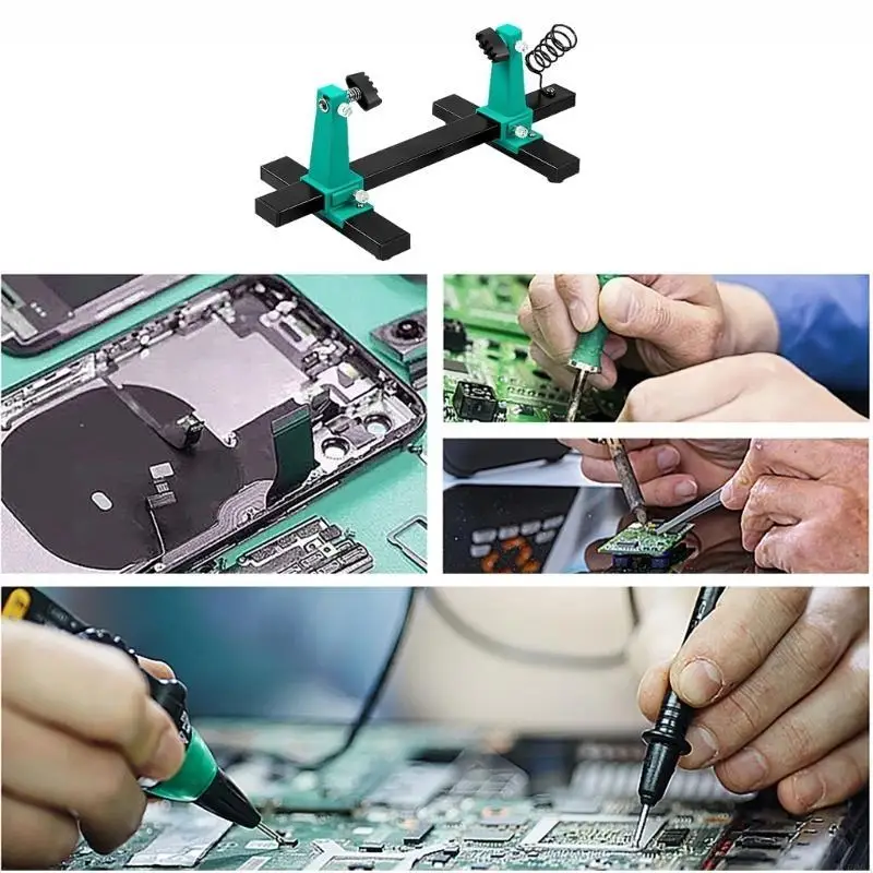 PCB Holder Clamp Holds Circuit Board for Soldering 360 Adjustable Aid 200/300mm Clamping Ranges Circuit Board Clamp 