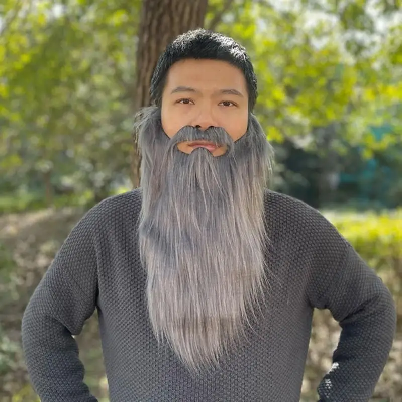 P88A 가짜 수염 의상 할로윈 콧수염 의상 코스프레 의상 수염 축제 파티 용품 어린이 및 성인 선물 용품